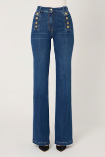 Jeans mit Knopfdetail