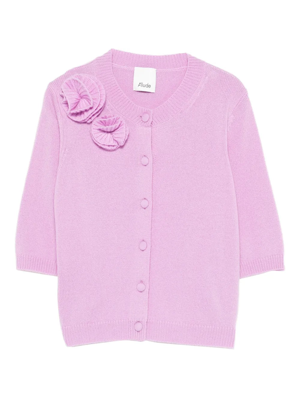 Geknöpfter Cardigan mit Blumendetail