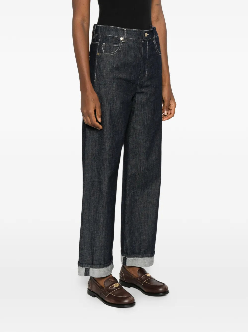 Jeans with decorative stitching