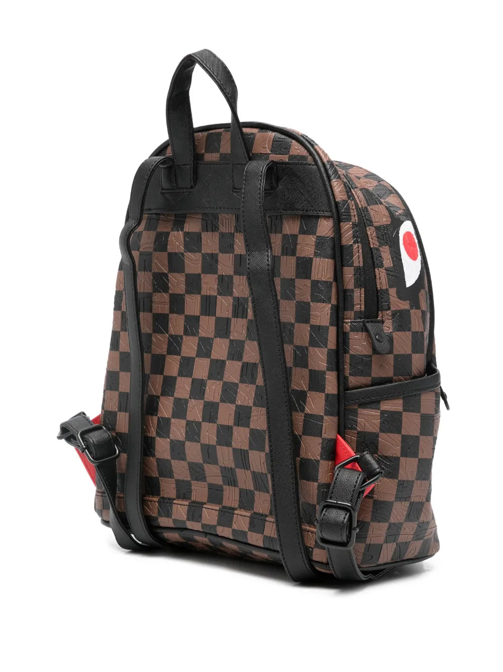 Backpack with checkered pattern