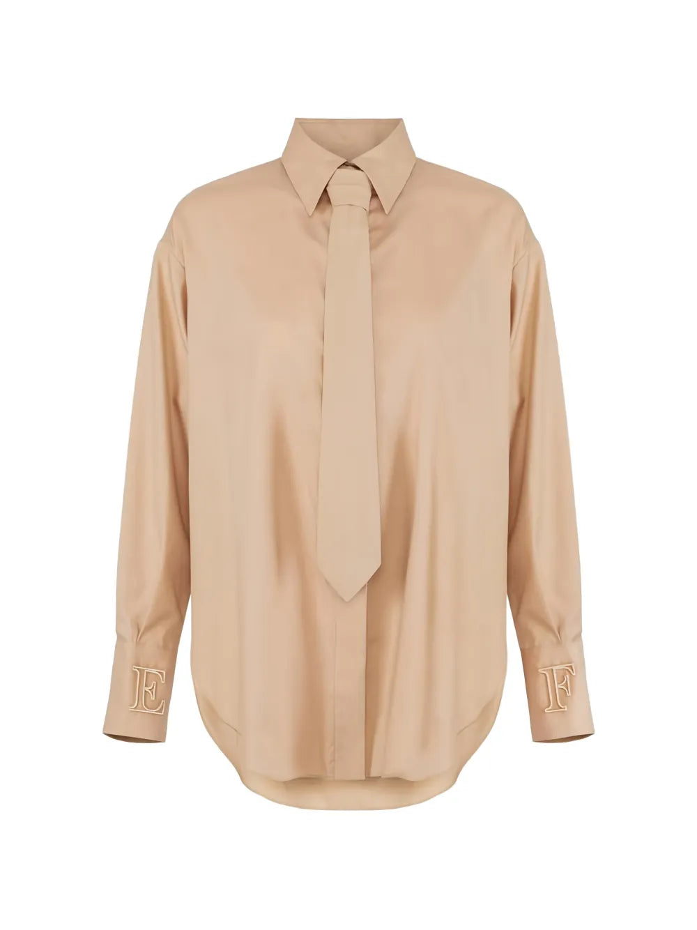 Shirt with knot detail and logo embroidery