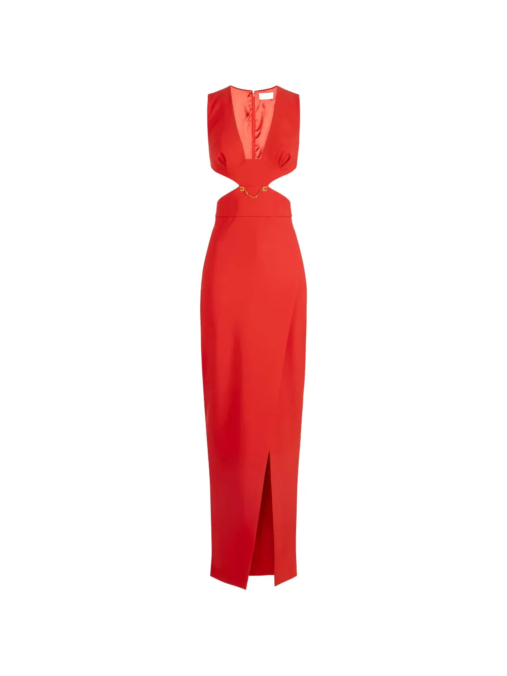 Maxi dress with cut-outs and chain detail