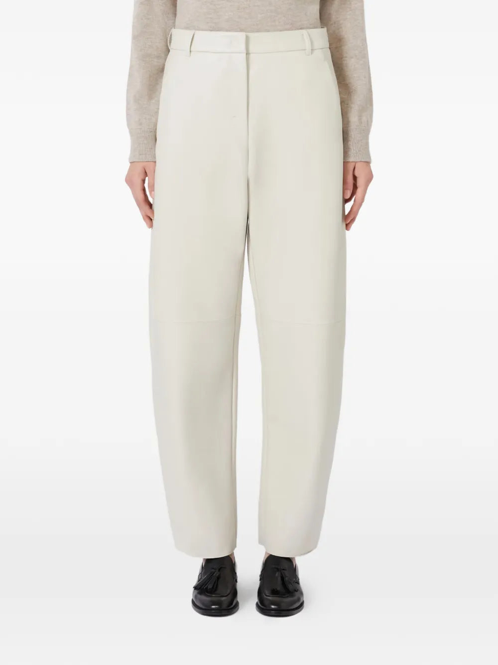 Straight pants with inserts