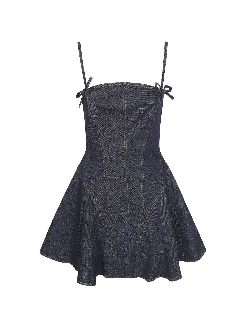 Ruched playsuit with bow closure