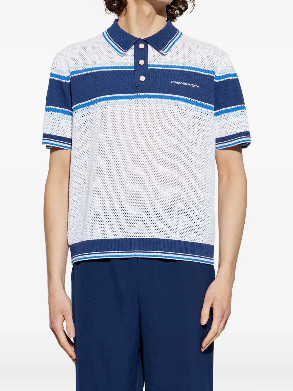 Poloshirt mit Lochmuster