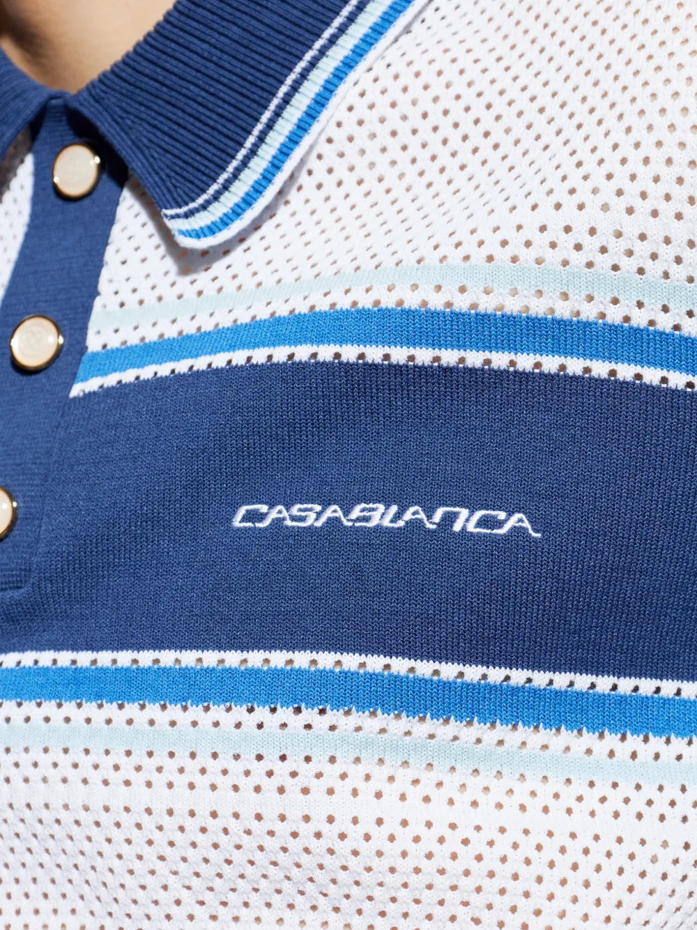 Poloshirt mit Lochmuster