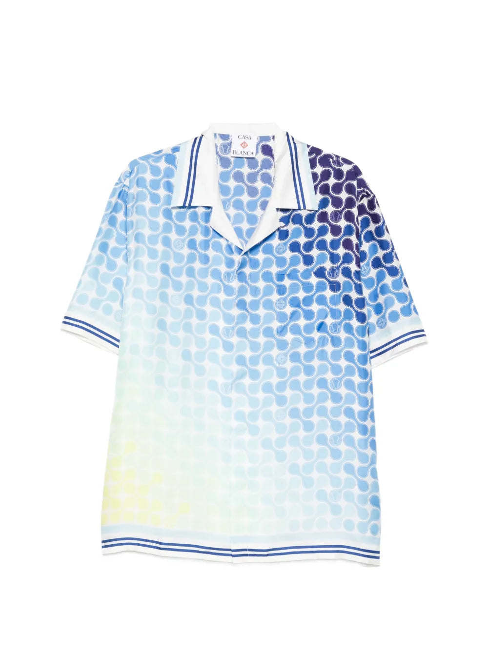 Tennis Tile Cuban Hemd mit Muster