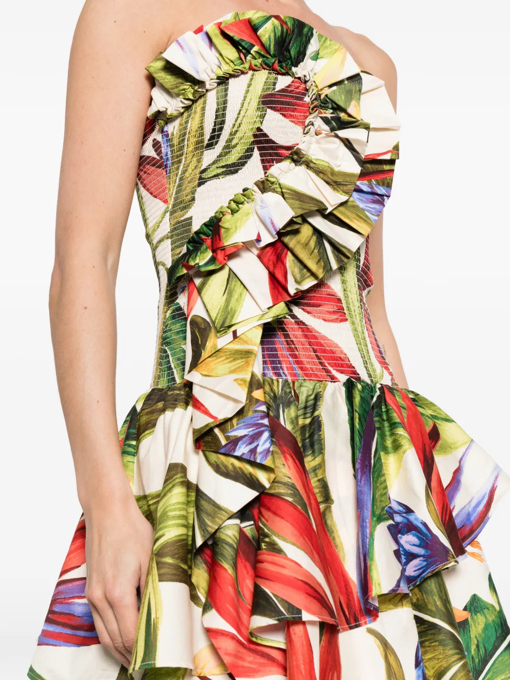 Schulterfreies Midikleid