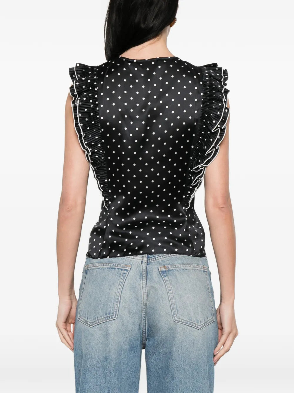 Cropped-Top mit Polka-Dots