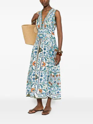 Midi dress with floral print