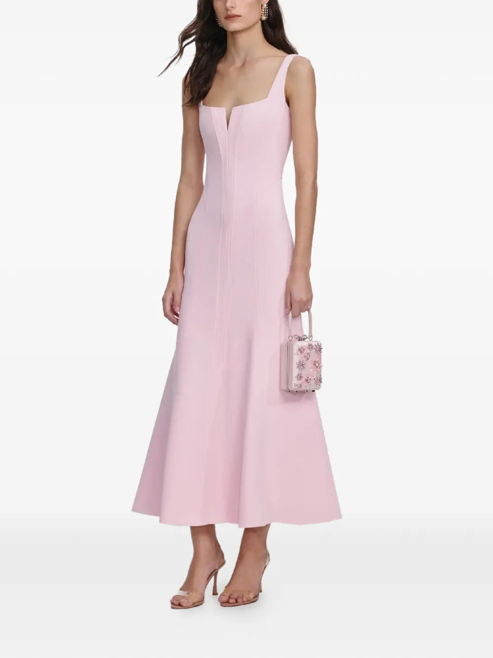 Midi Dress with Square Neckline