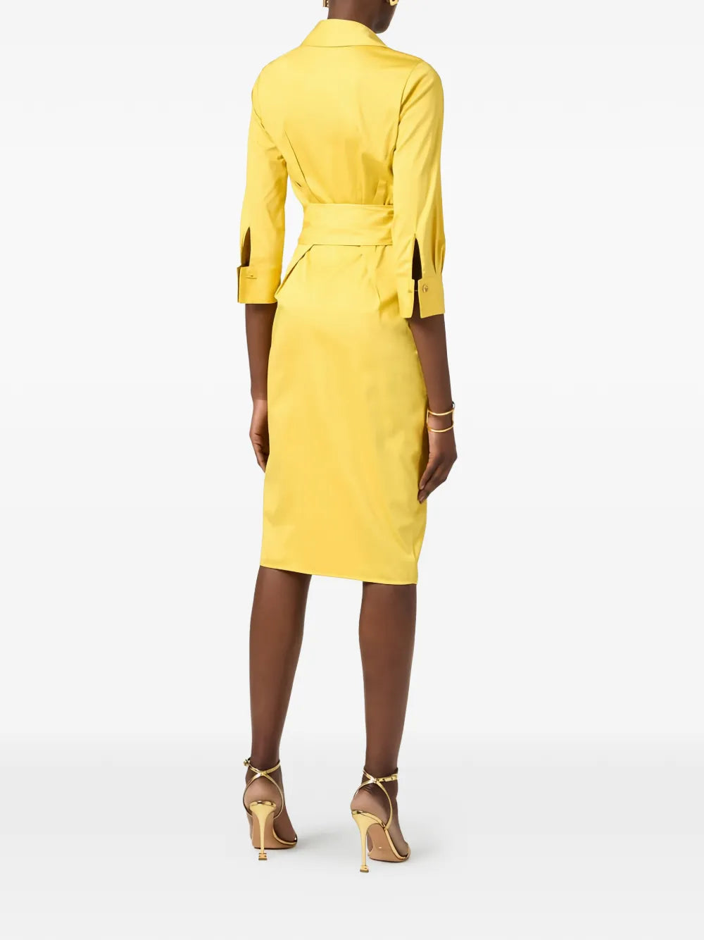 Midi dress with wrap look