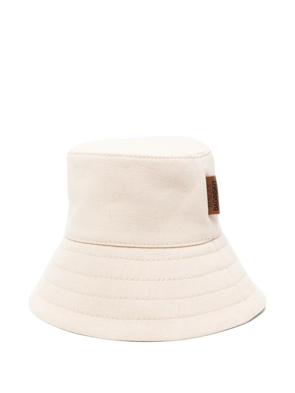 Hat with embroidered brim