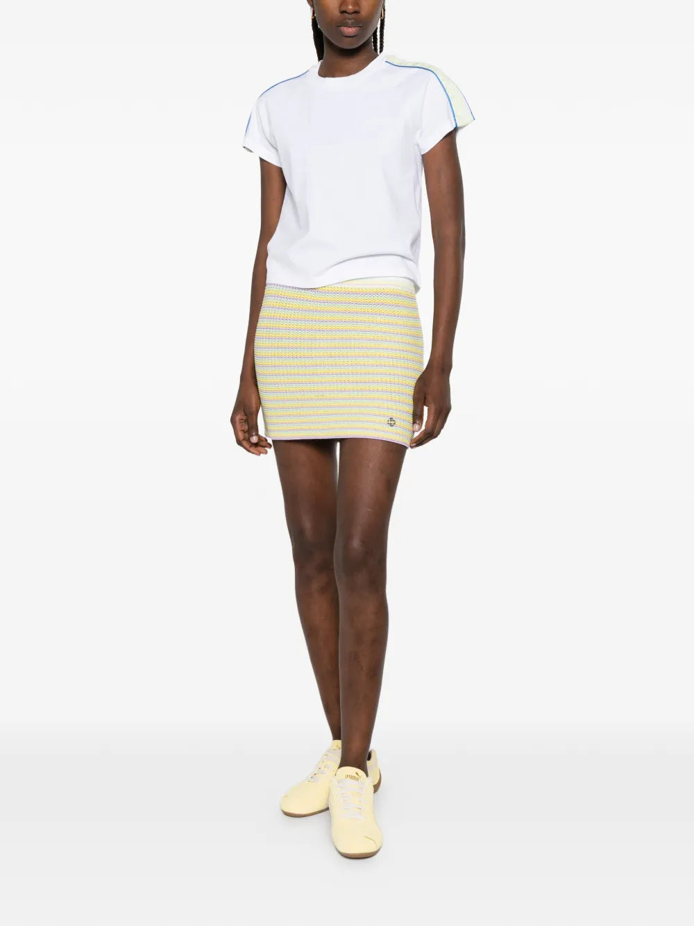 T-shirt with shoulder emphasis