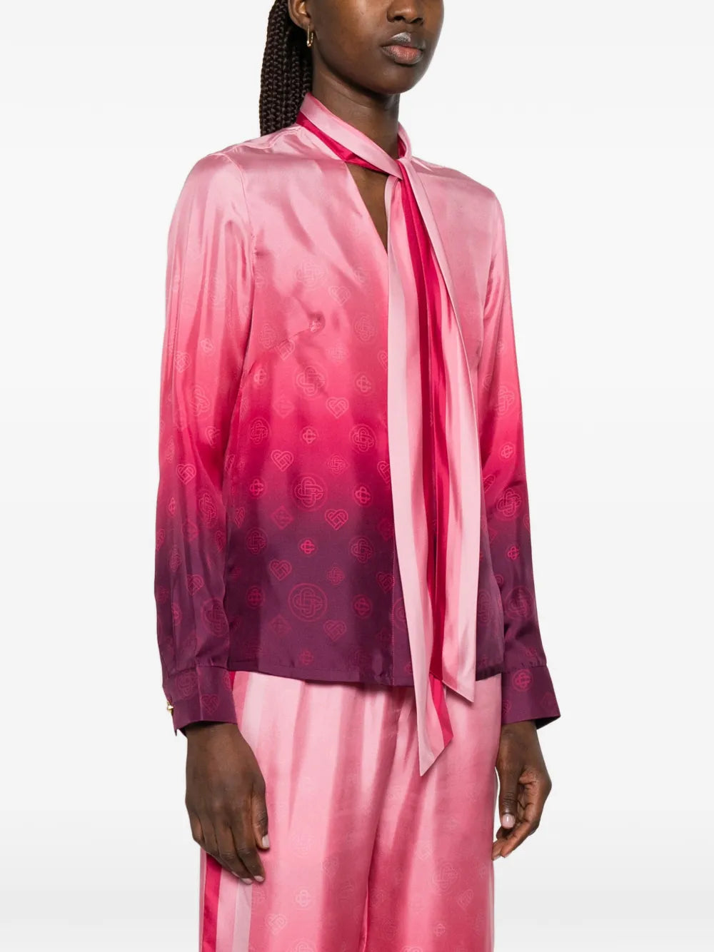Shirt with Gradient and Bow