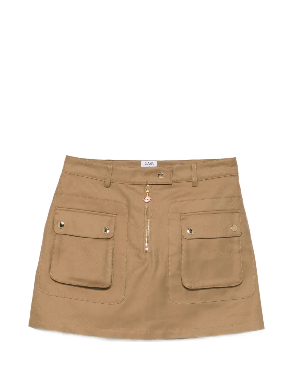 Mini skirt with flap pockets
