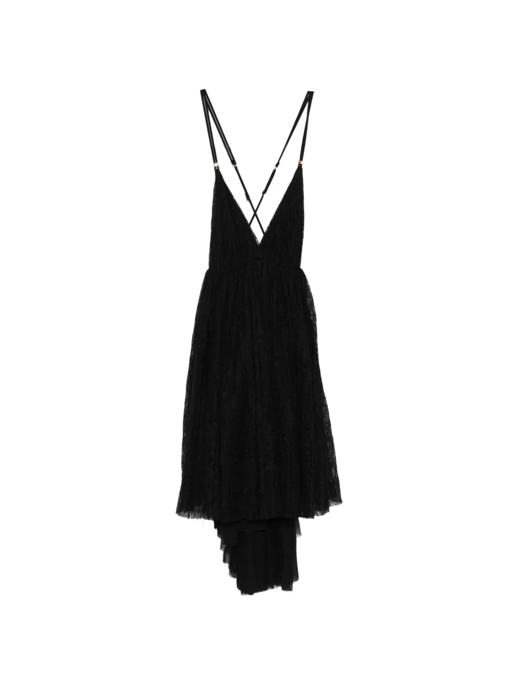 Asymmetrisches Minikleid mit Spitze