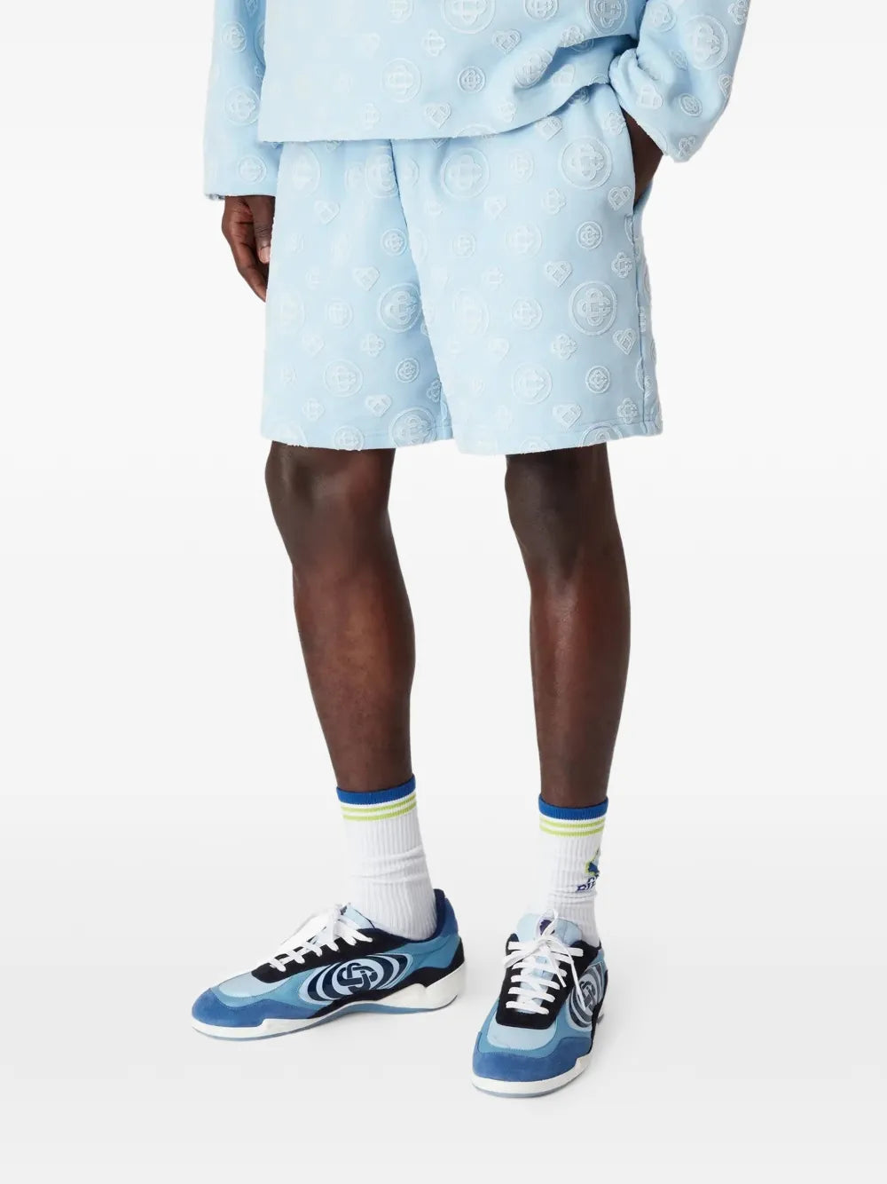 Gemusterte Shorts mit Kordelzug