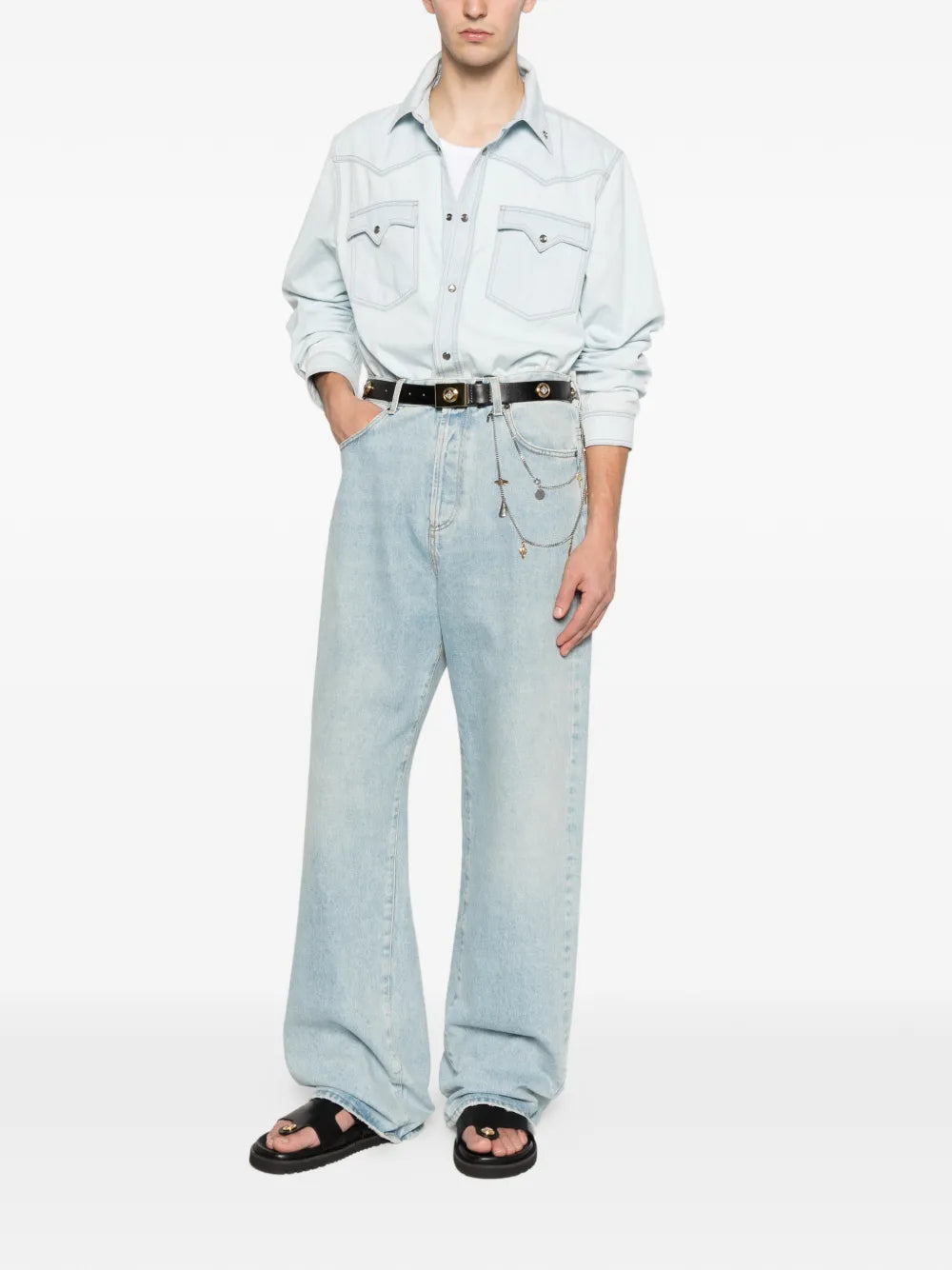Denim Shirt in Western Style