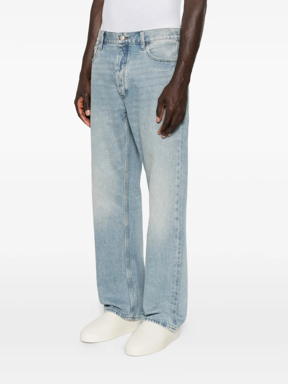 Jeans mit Fade-Effekt und geradem Bein