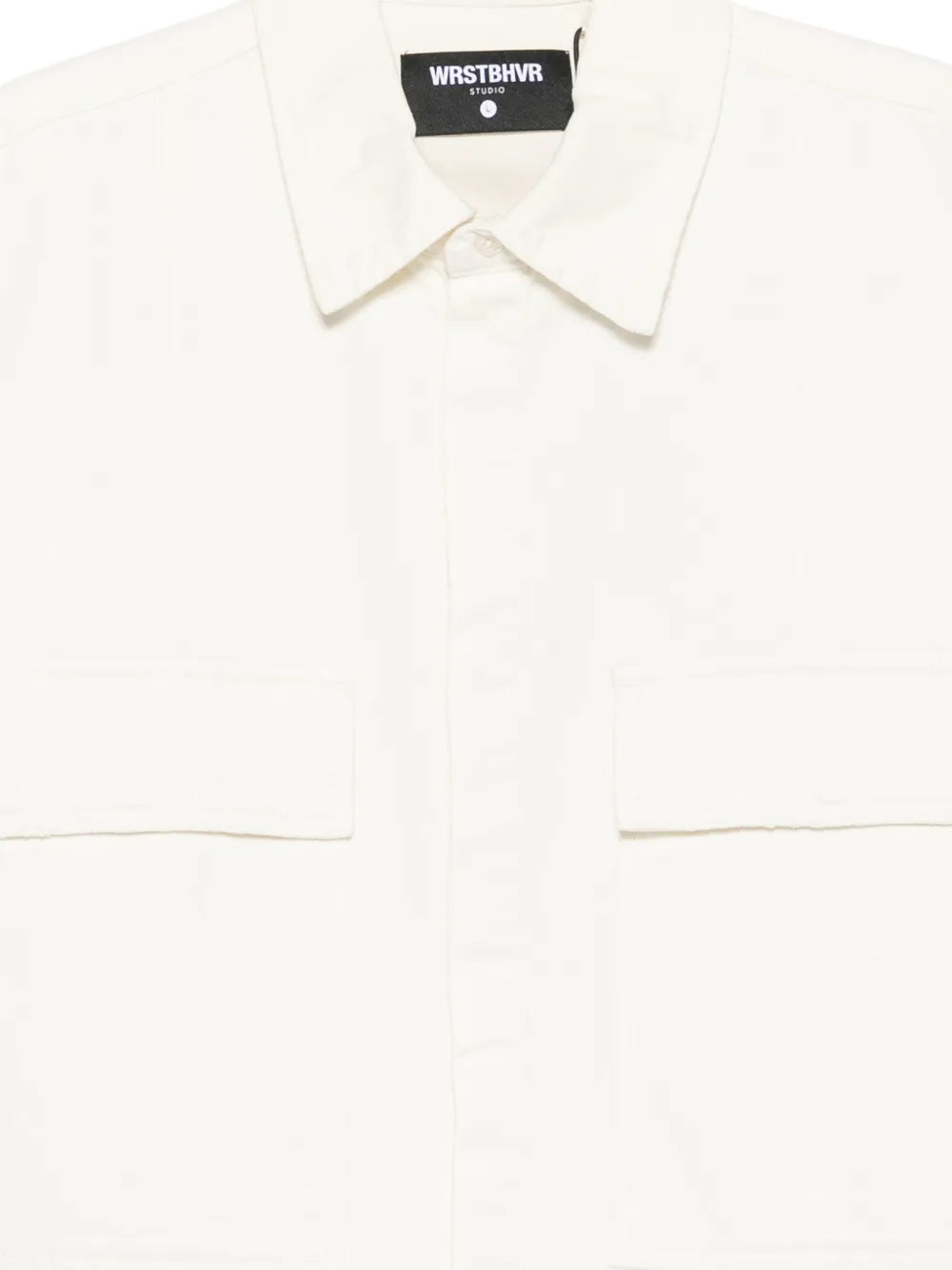 Denim shirt with flap pockets