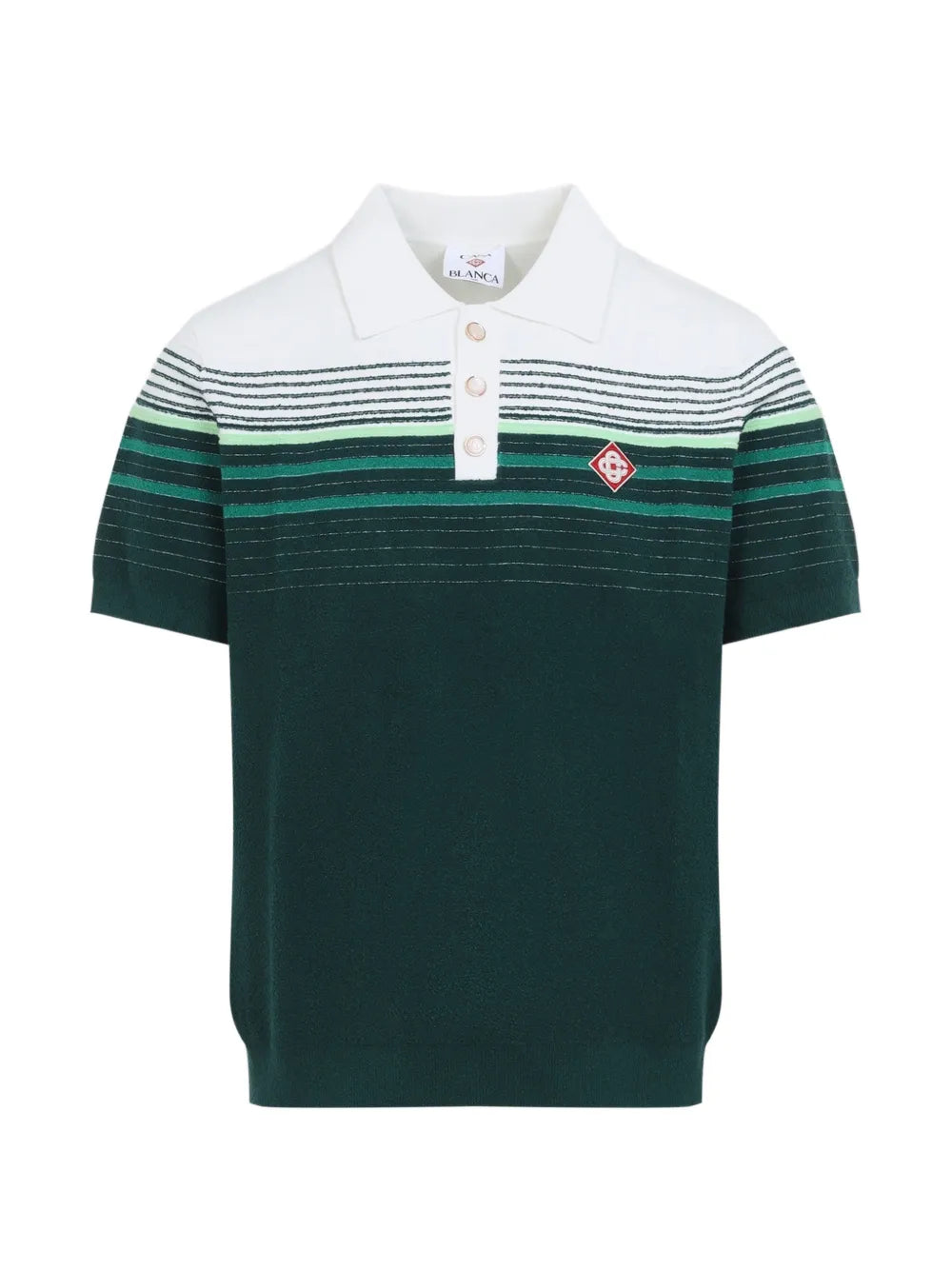 gestreiftes Strick-Poloshirt