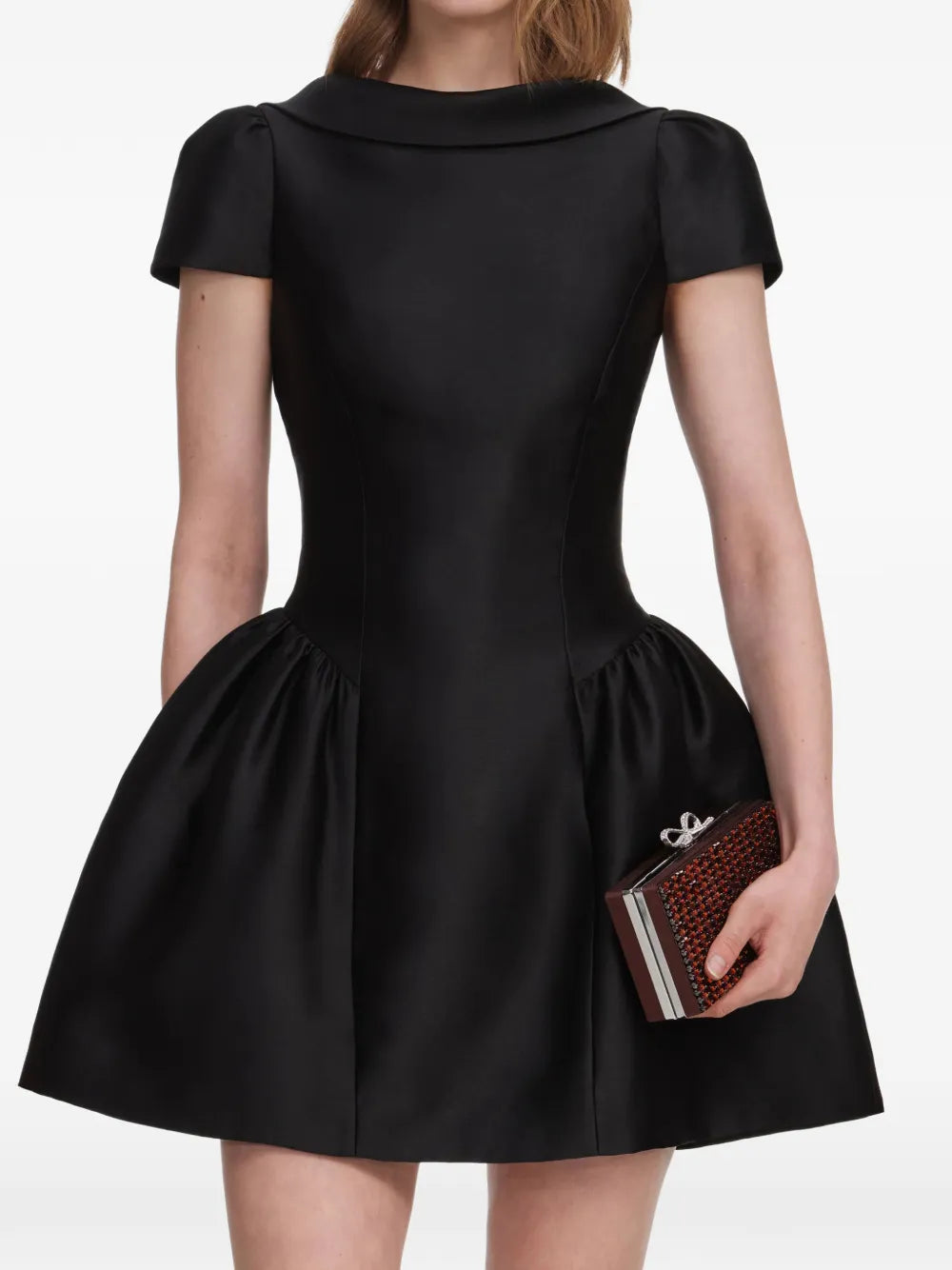 A-line mini dress with low waist