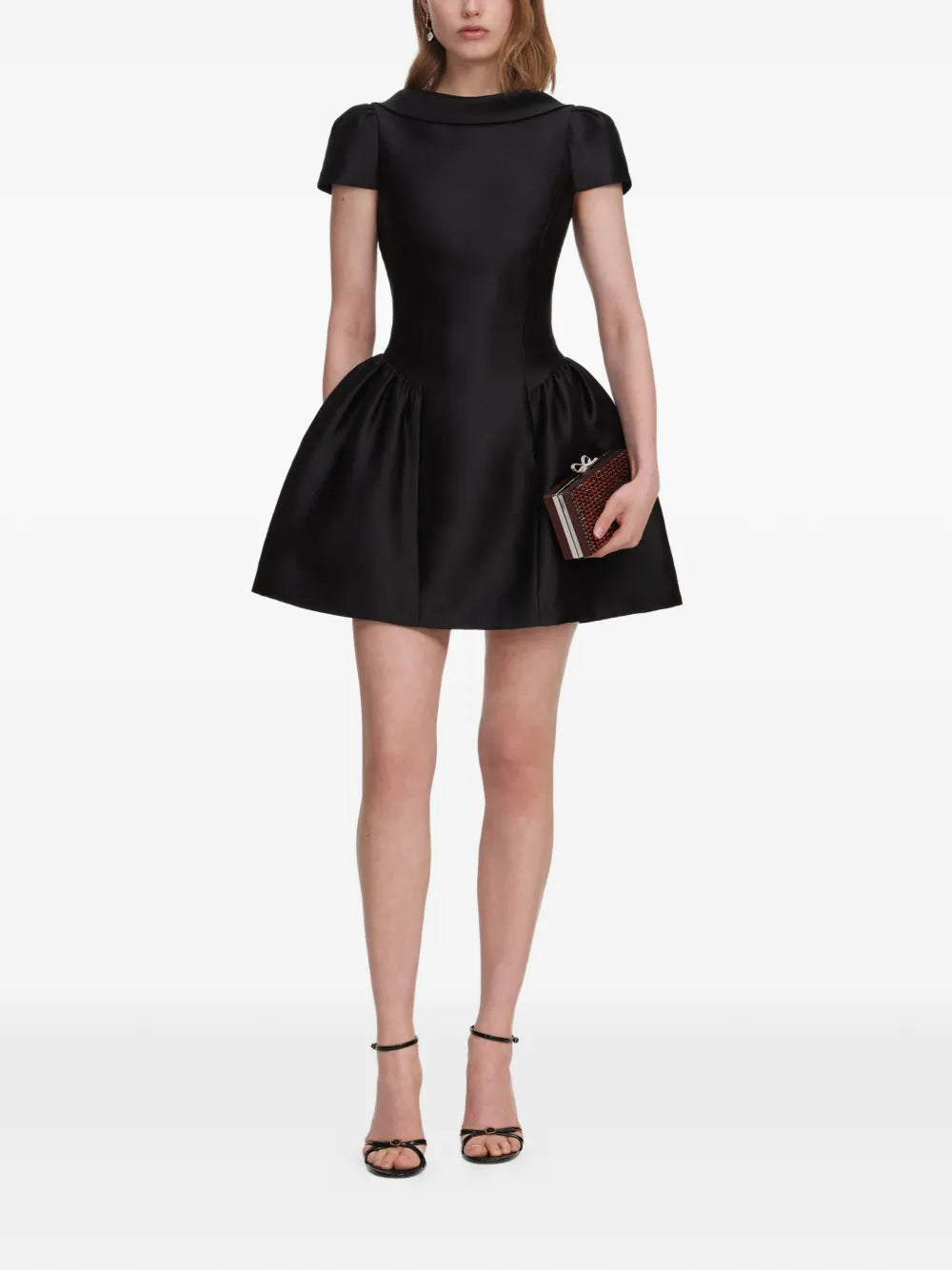 A-line mini dress with low waist