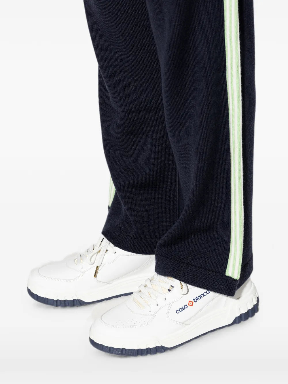 Leder-Sneaker mit Logo-Patch