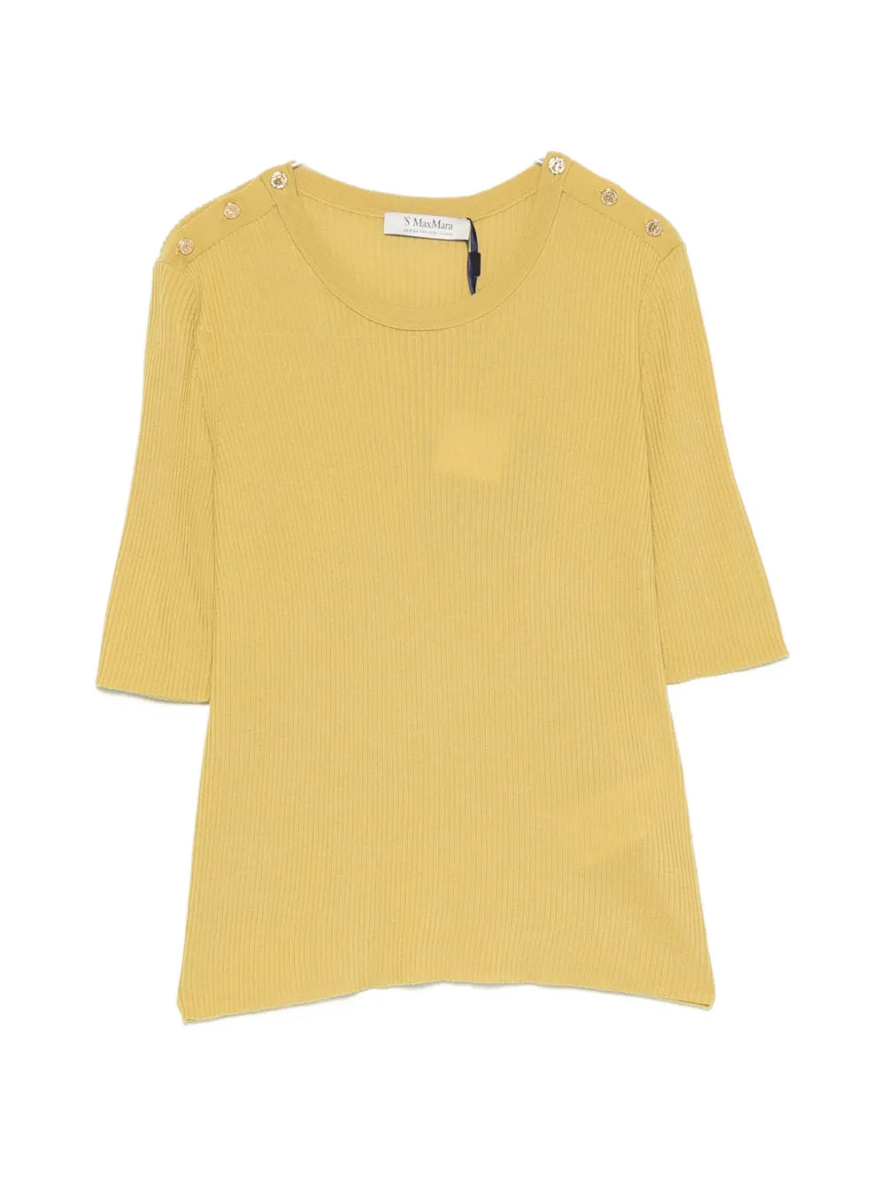Pullover aus geripptem Strick mit Knopfleiste