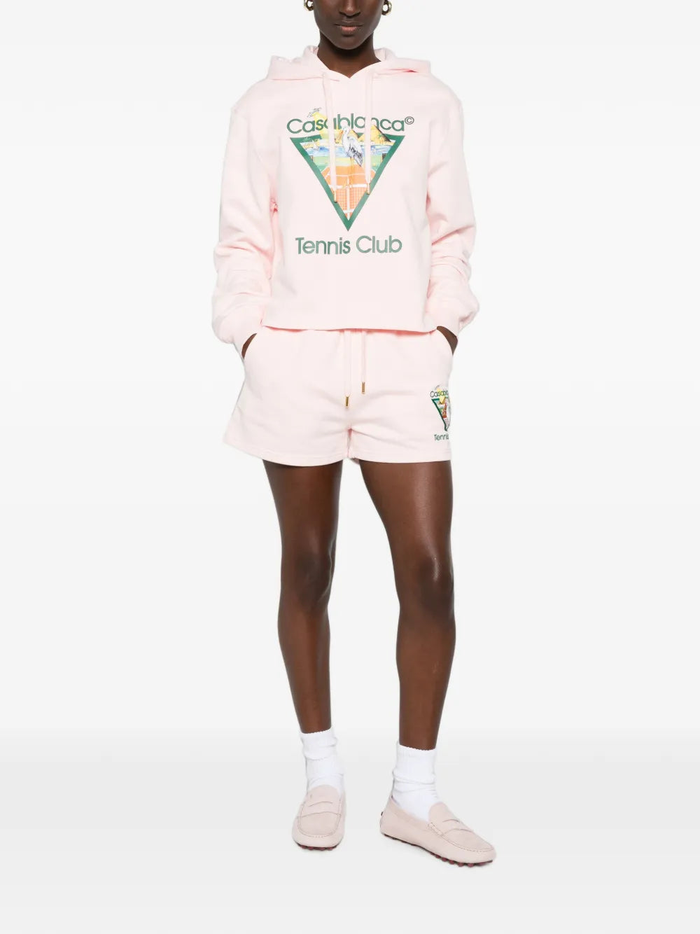 Tennis Club-Logo Shorts mit Kordelzug