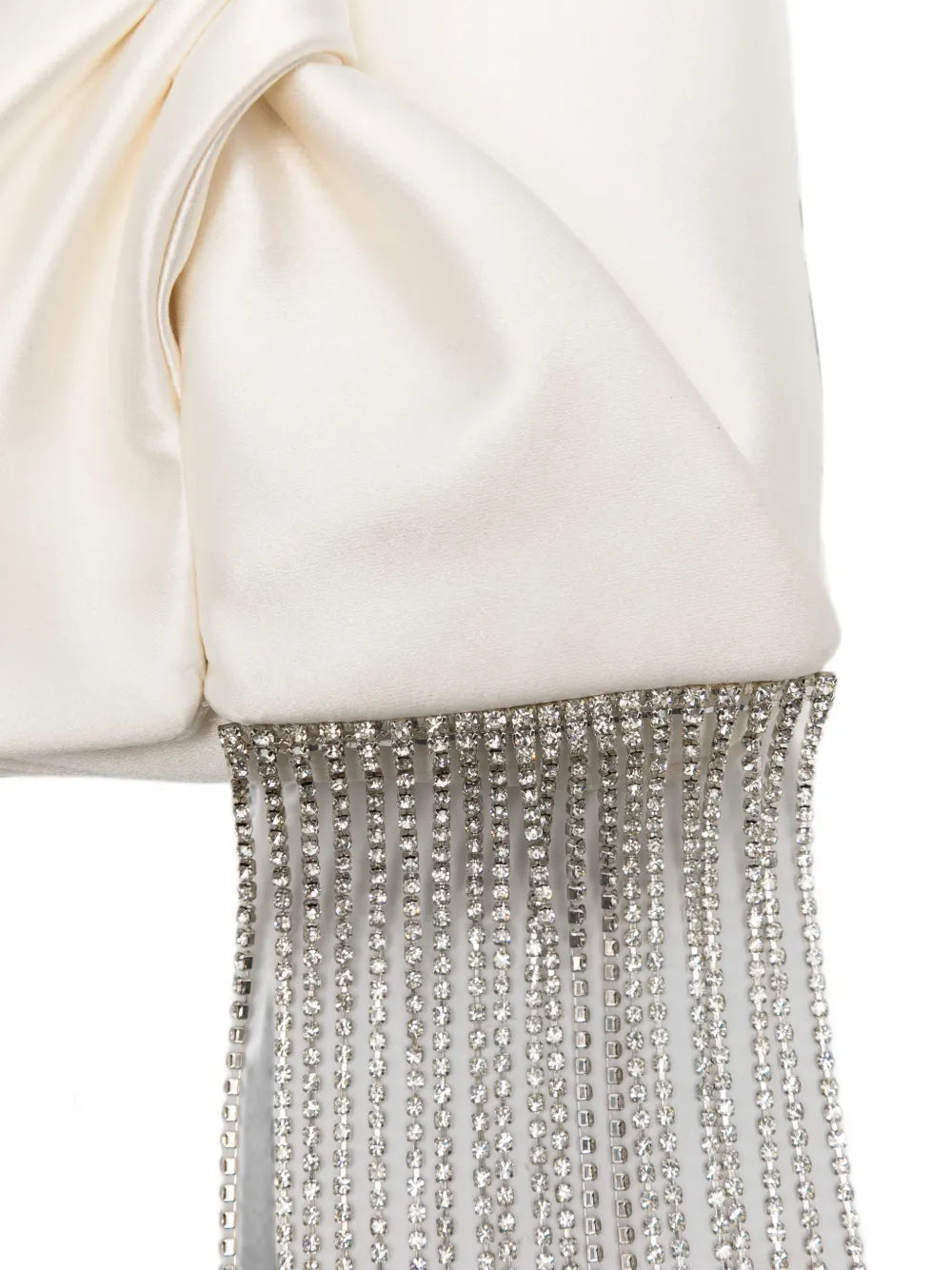 Clutch-Tasche mit Schleifenverzierung und Kristallfransen