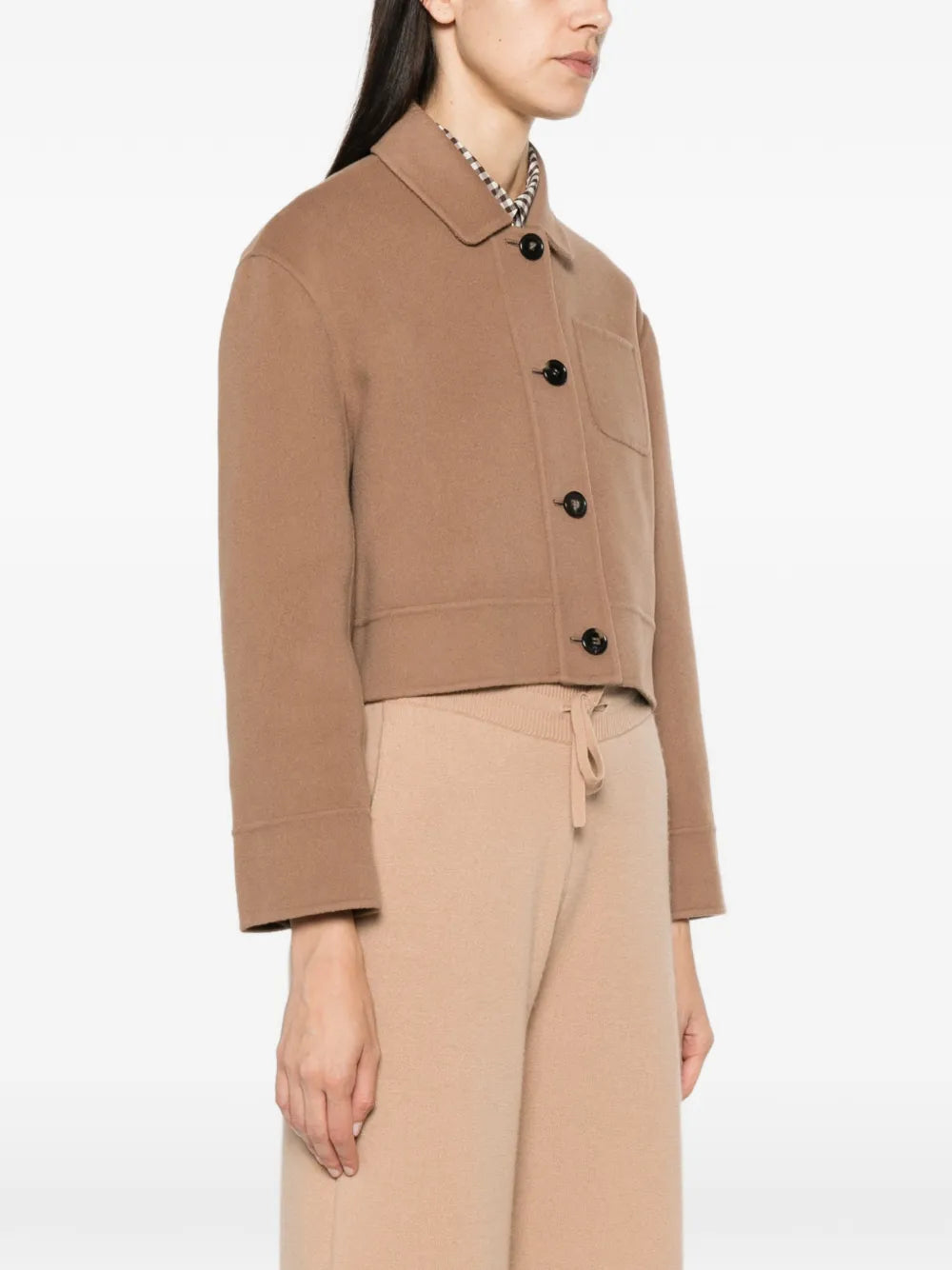 Buttoned cropped jacket