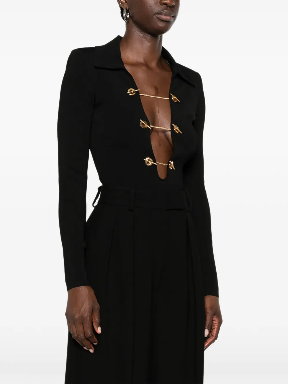 Cut-out bodysuit with chain link details