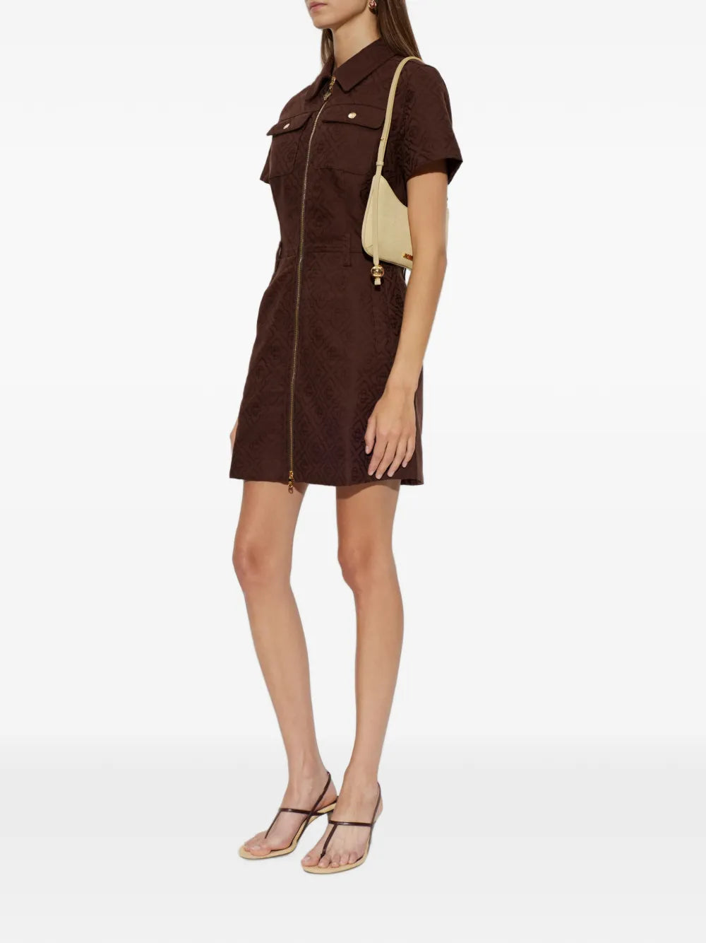 Kleid mit Monogramm-Jacquard-Muster