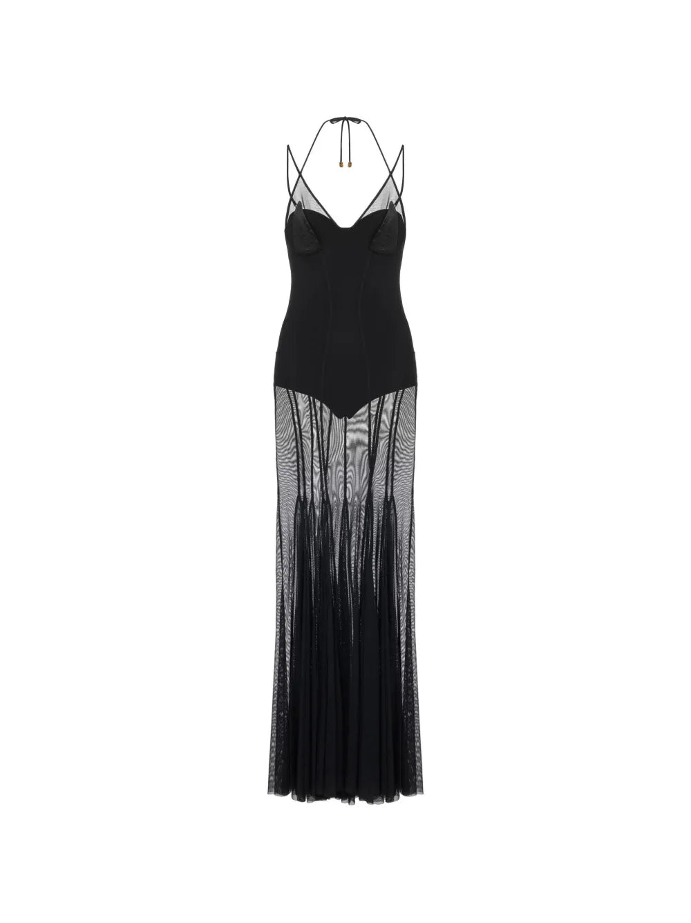 Tüll- und Satin-Kleid für den roten Teppich