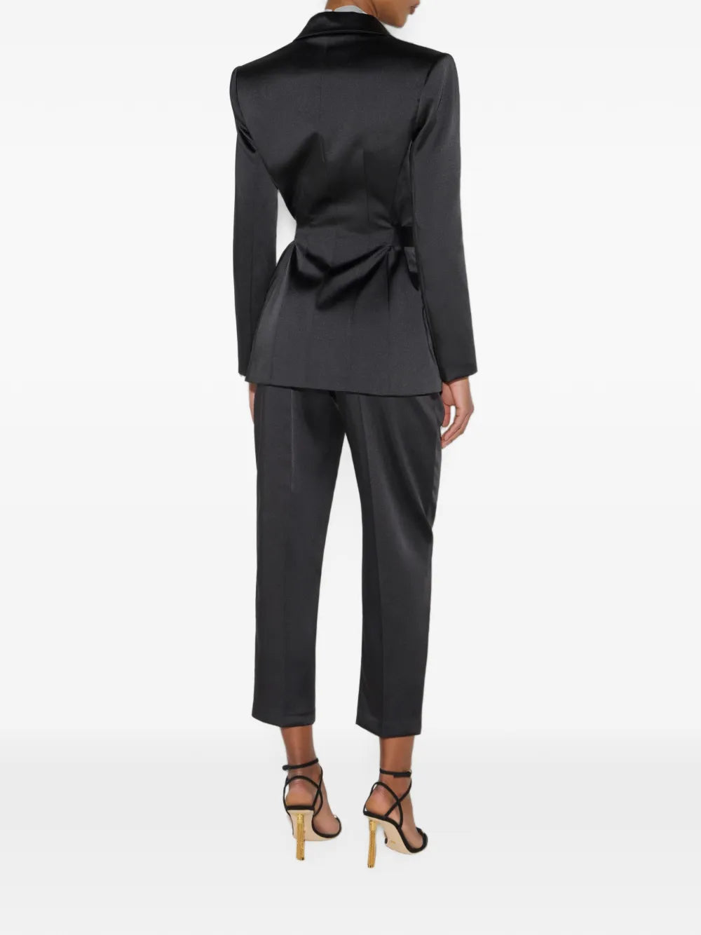 Jacke aus Stretch-Satin mit Gürtel