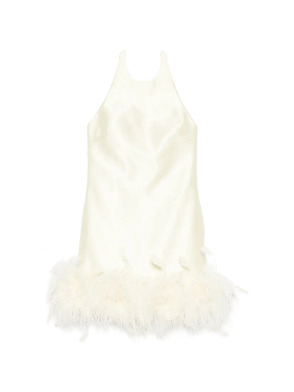 Minikleid mit Federbesatz