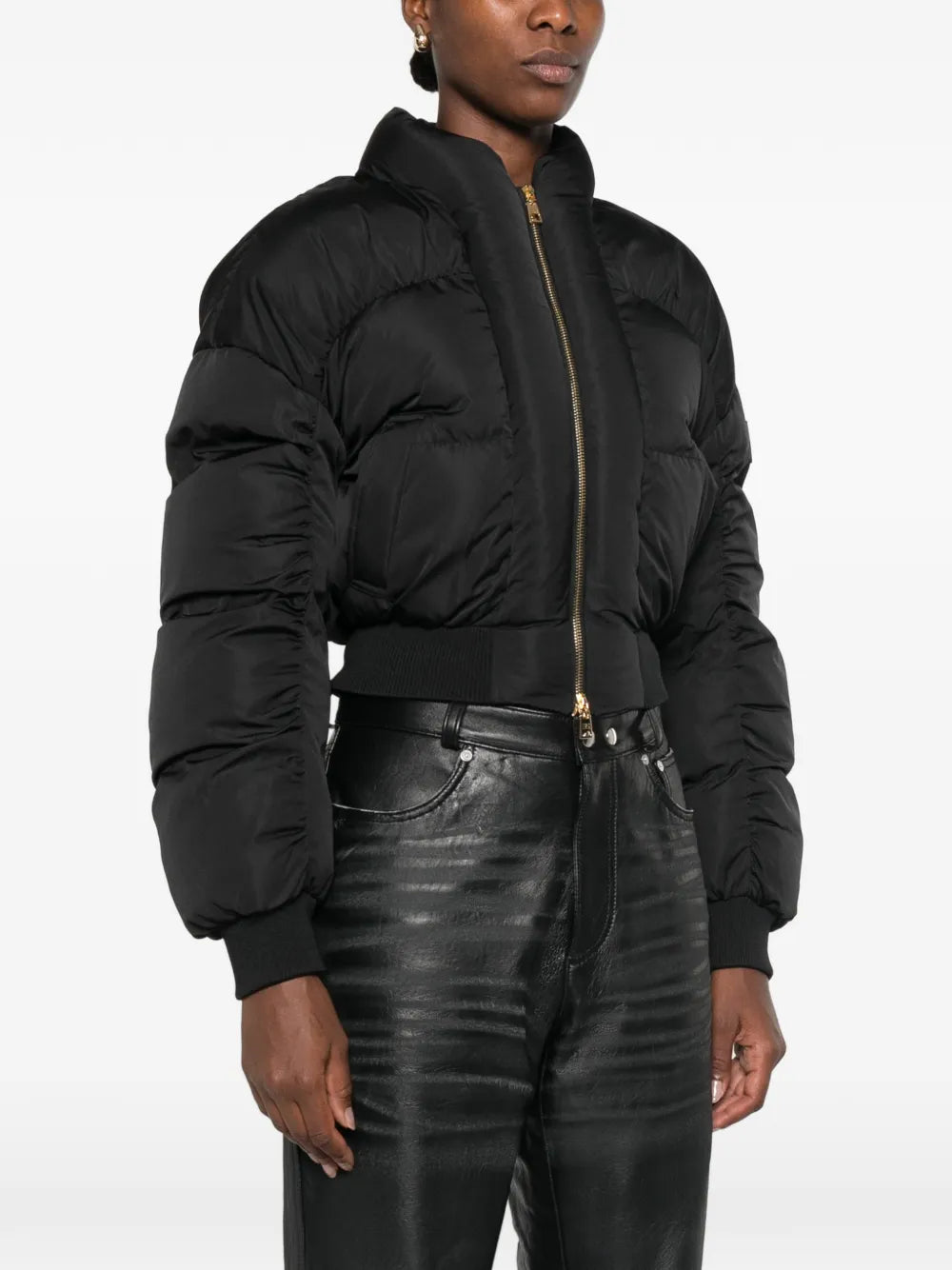 Gefütterte Cropped-Damenjacke