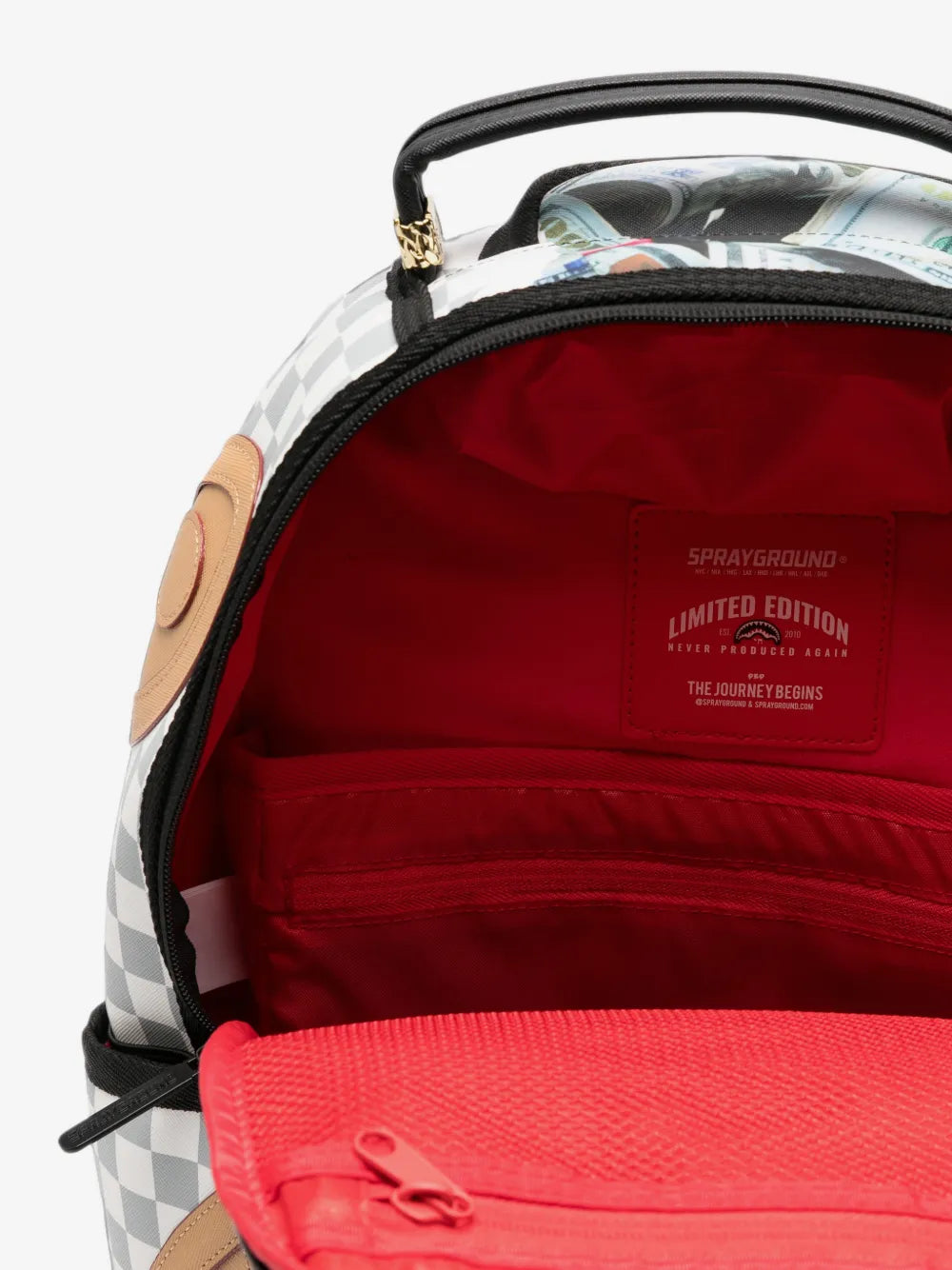 Hidden Fortune Rucksack mit Geldschein-Print