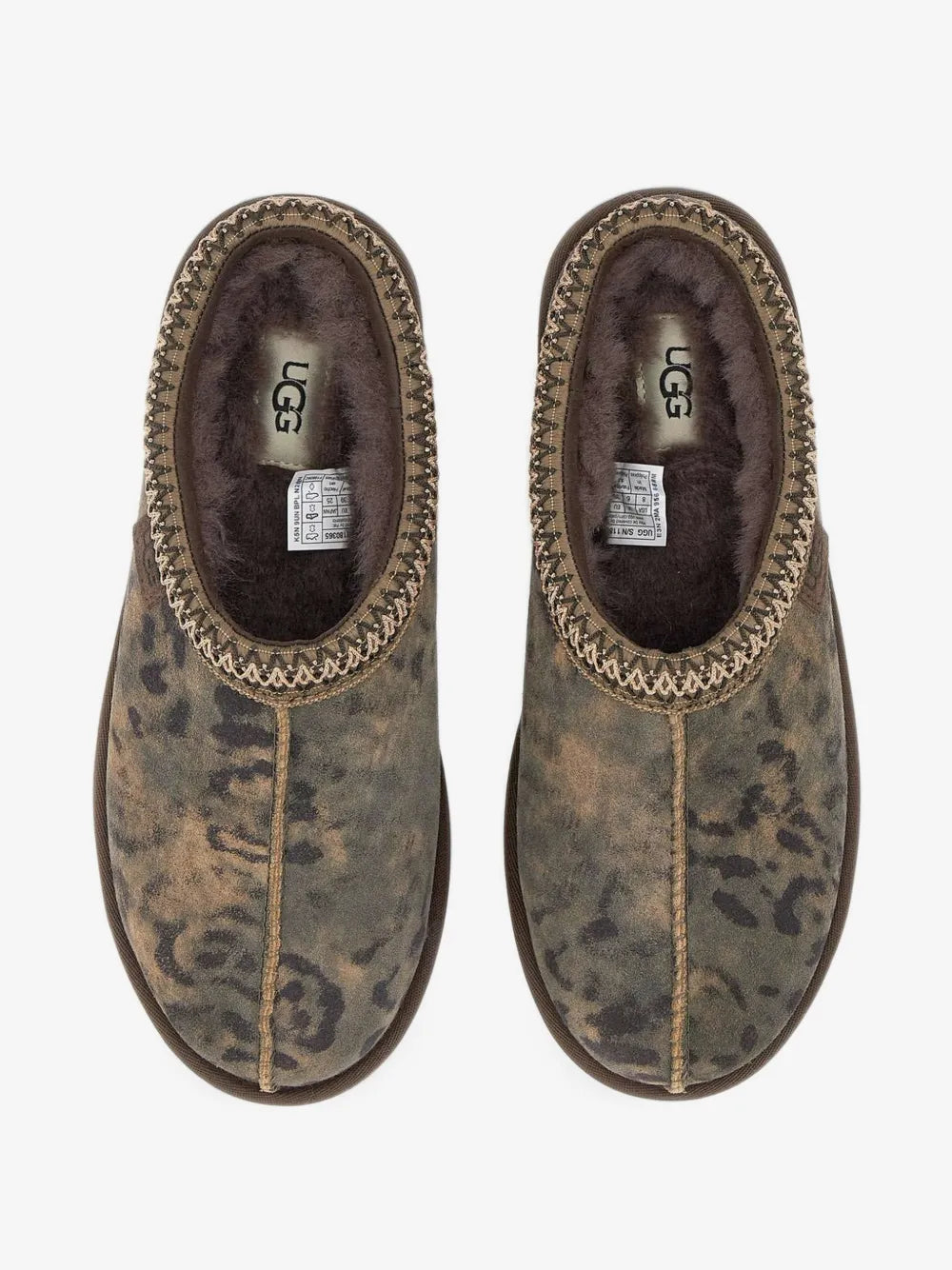 Tasman Damen Mules mit Leopardenprint