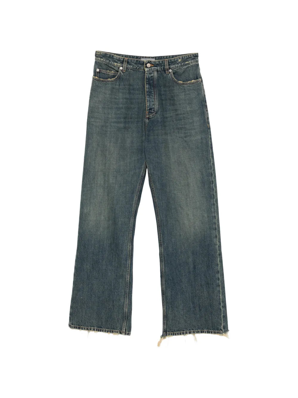Weite Jeans im Distressed-Look
