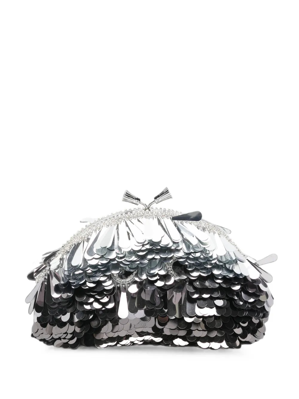 Clutch mit Pailletten und Quaste