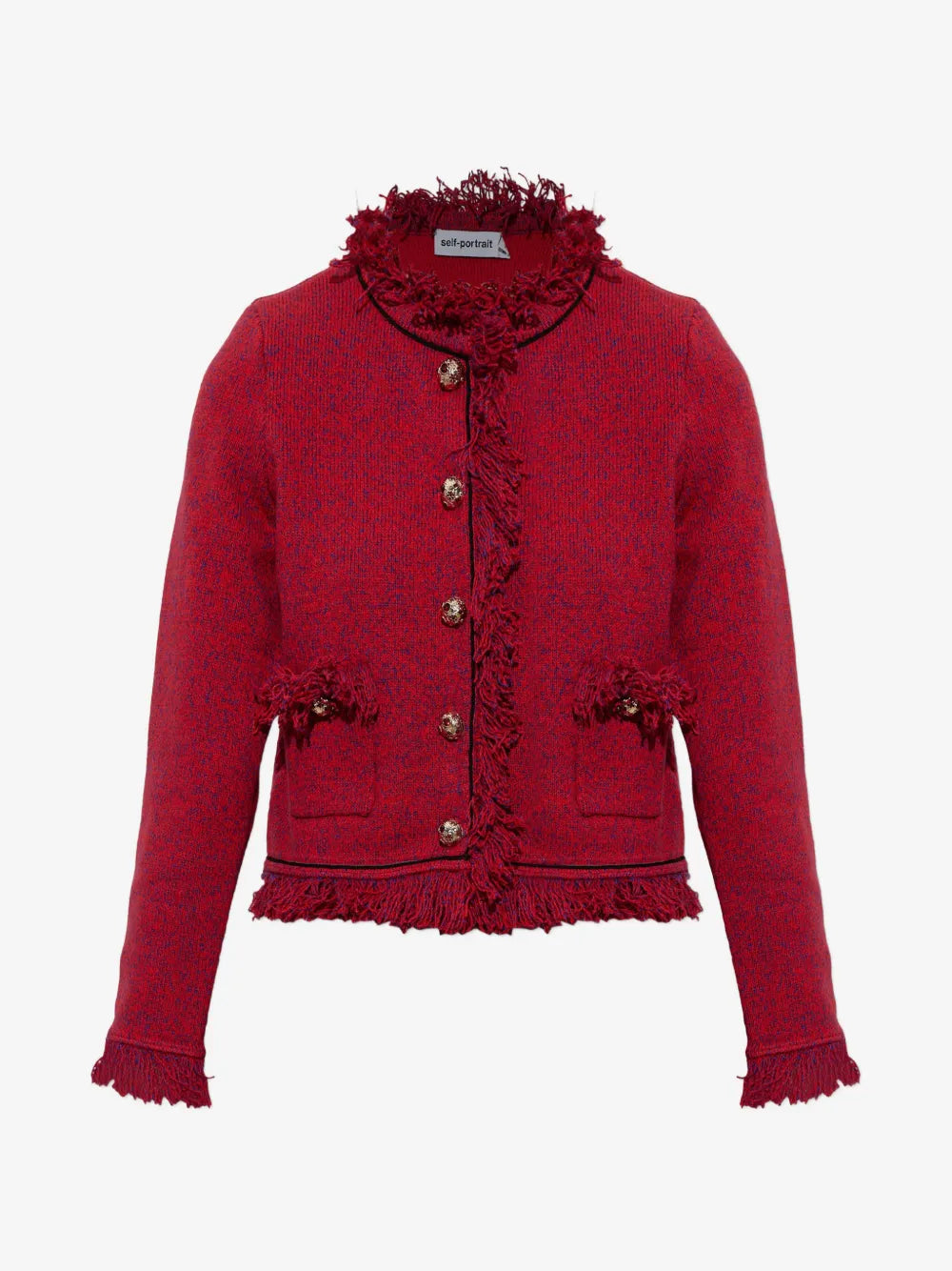 Ausgefranste Damen Strickjacke