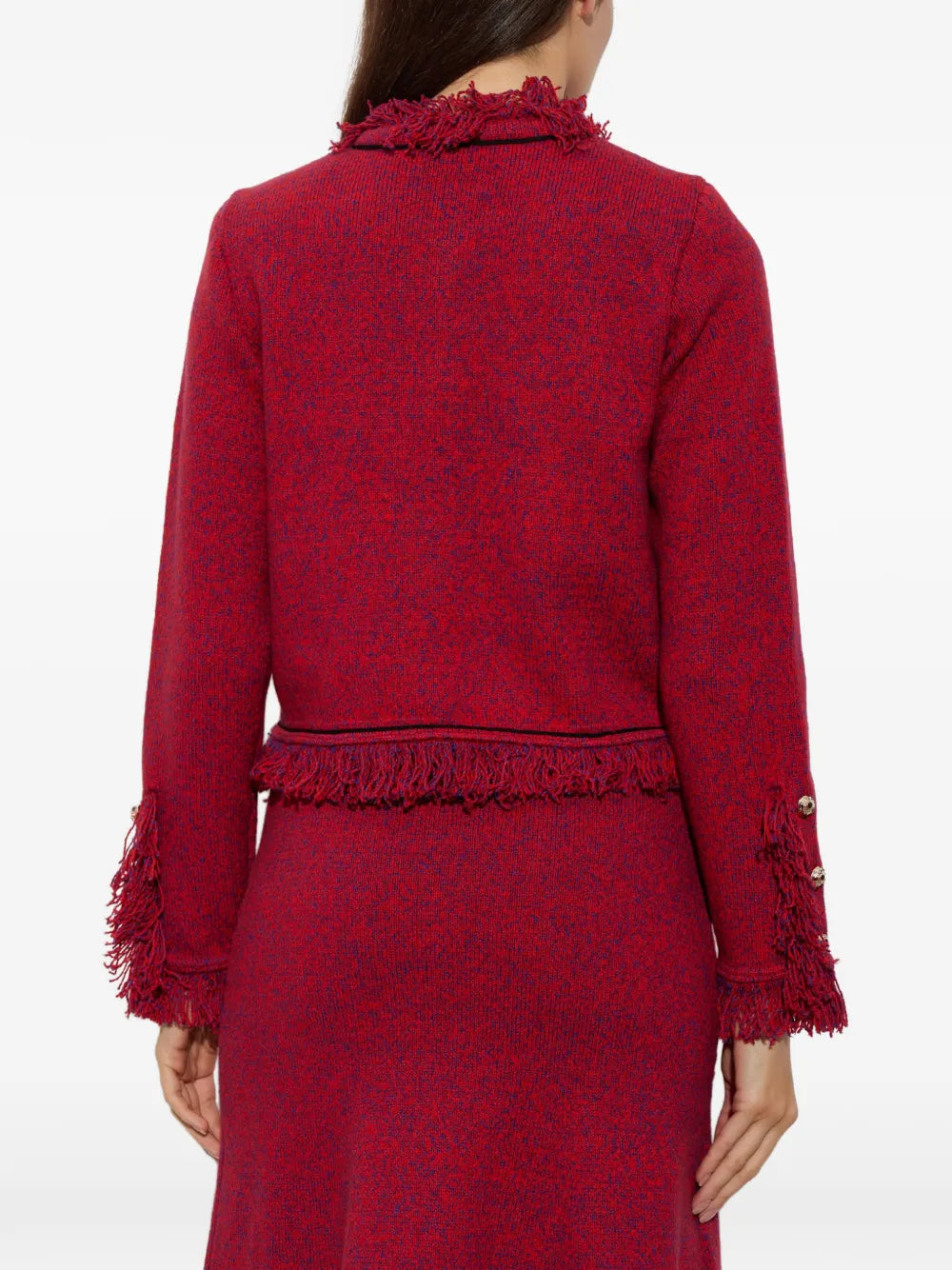 Ausgefranste Damen Strickjacke