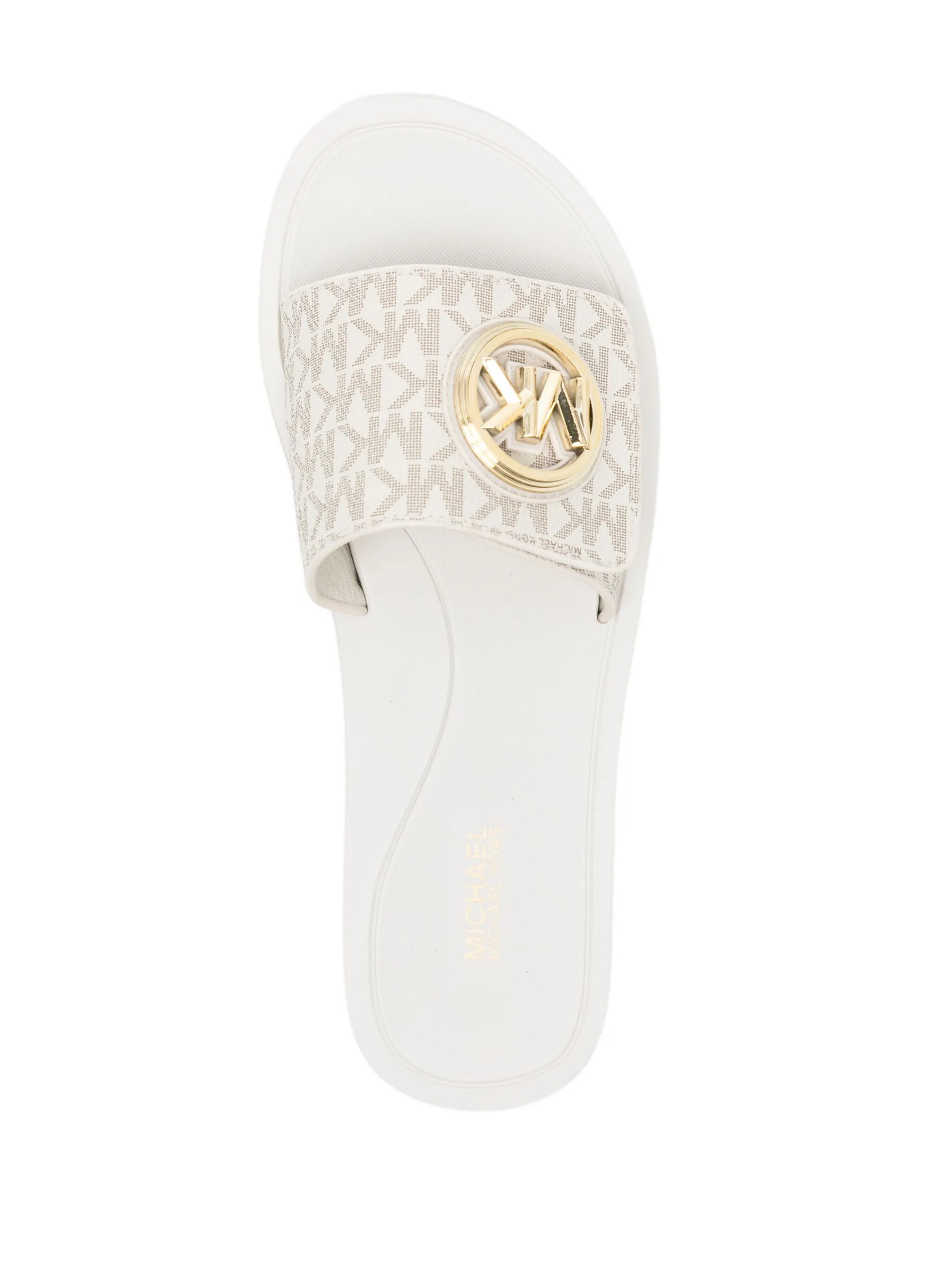 Canvas sandals with logo plaque