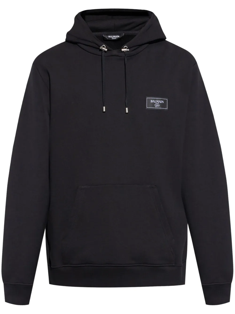 Hoodie with logo patch