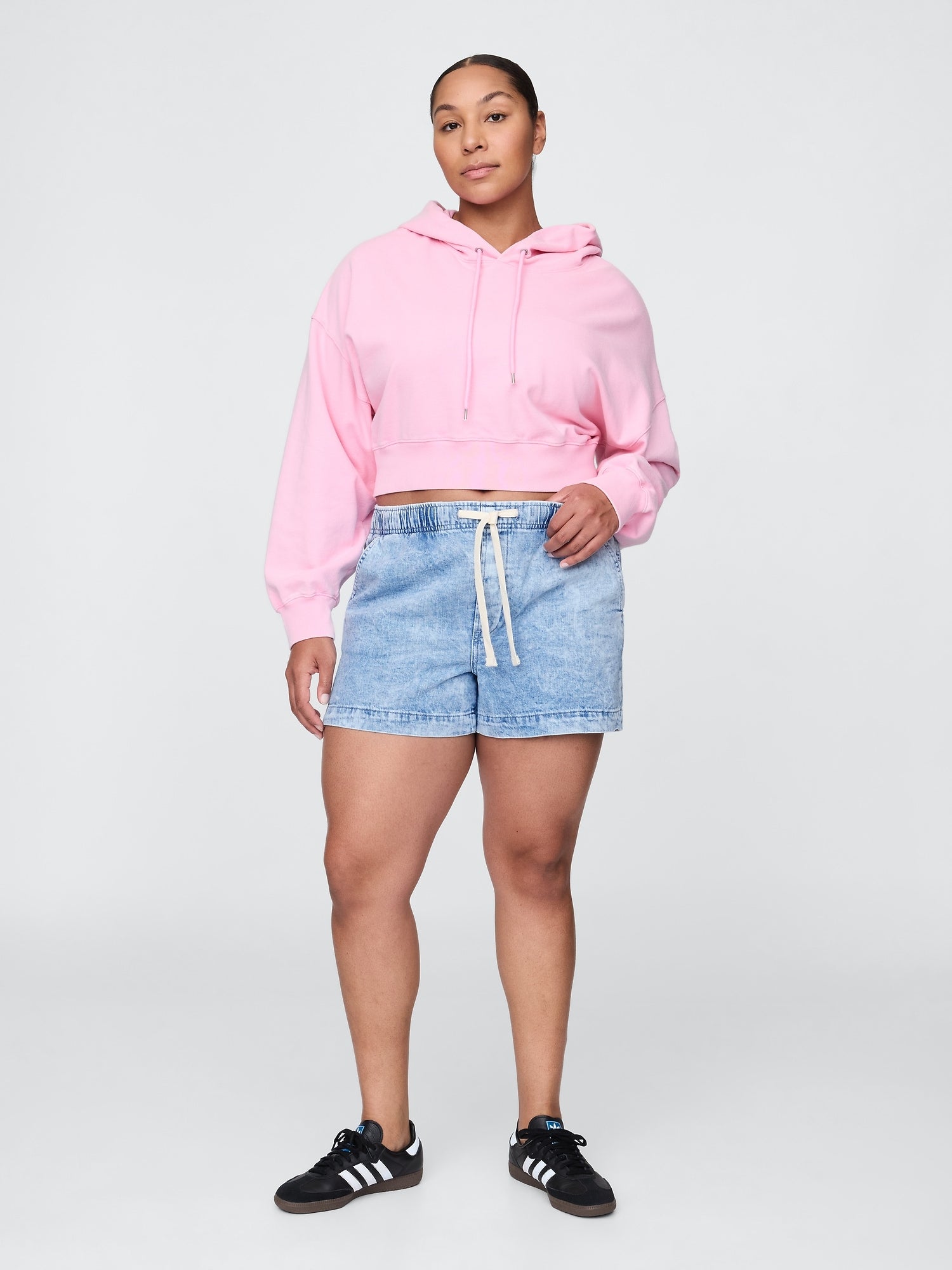 Jeansshorts mit Gummibund