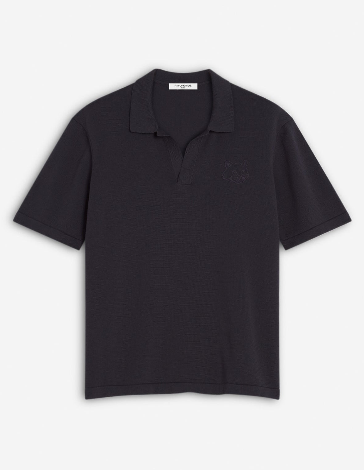 Gestricktes Poloshirt mit Bold Fox Head-Stickerei