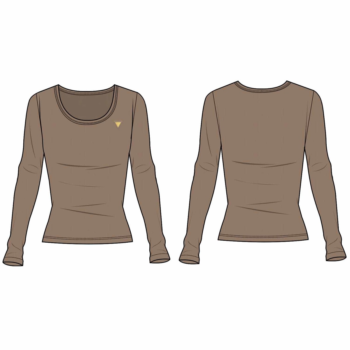 COLETTE LANGARMSHIRT GERIPPT